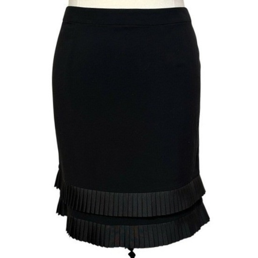 LANE BRYANT PENCIL SKIRT WITH DOUBLE PLEATED HEMLINE